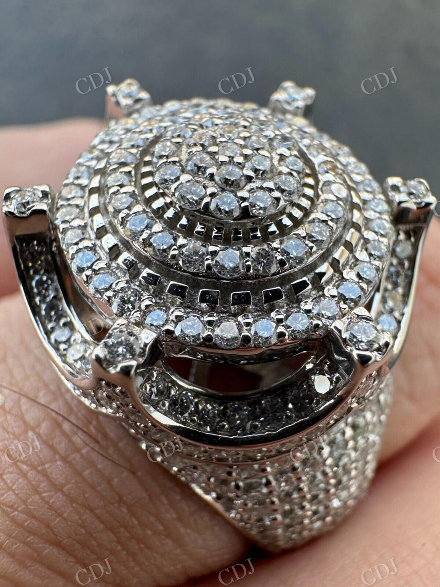 Customized Micro pave Set Hip Hop Ring  customdiamjewel   