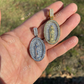 Virgin Mary Iced Baguette Diamond Pendant  customdiamjewel   