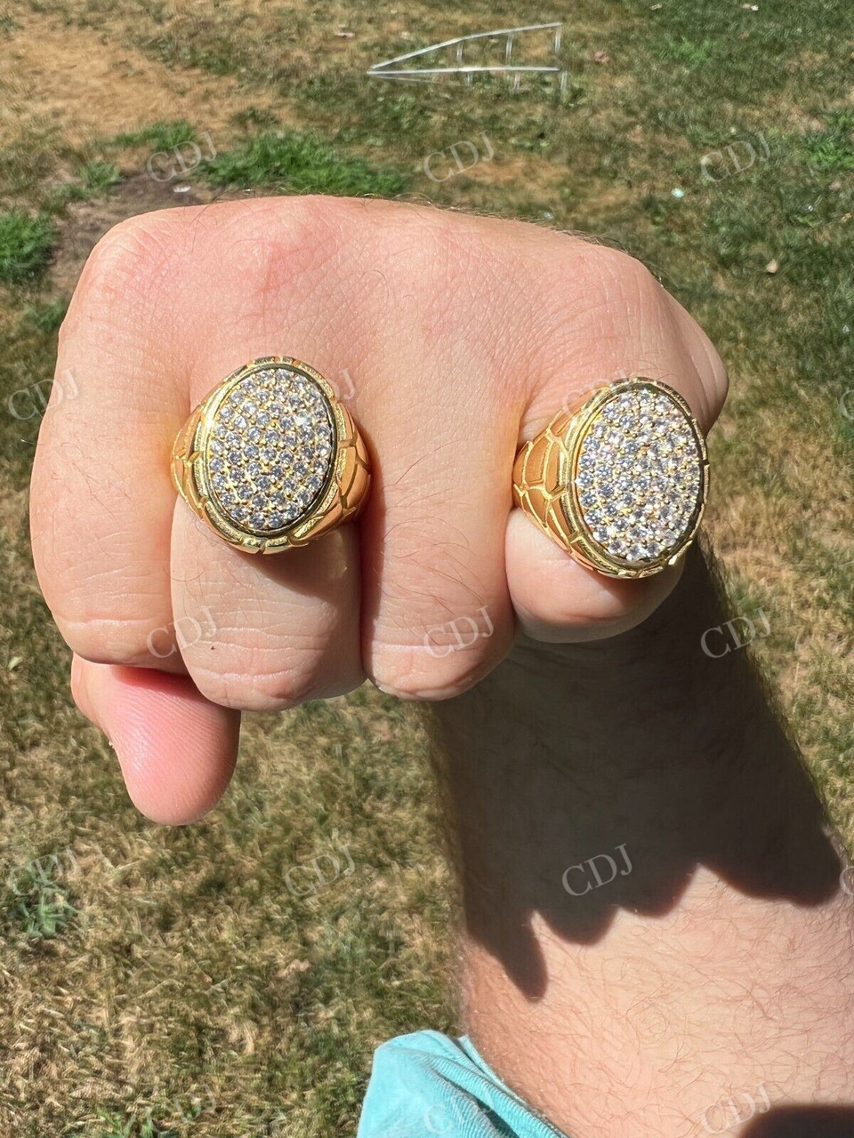 14K Solid Gold Pinky Ring For Men's  customdiamjewel   