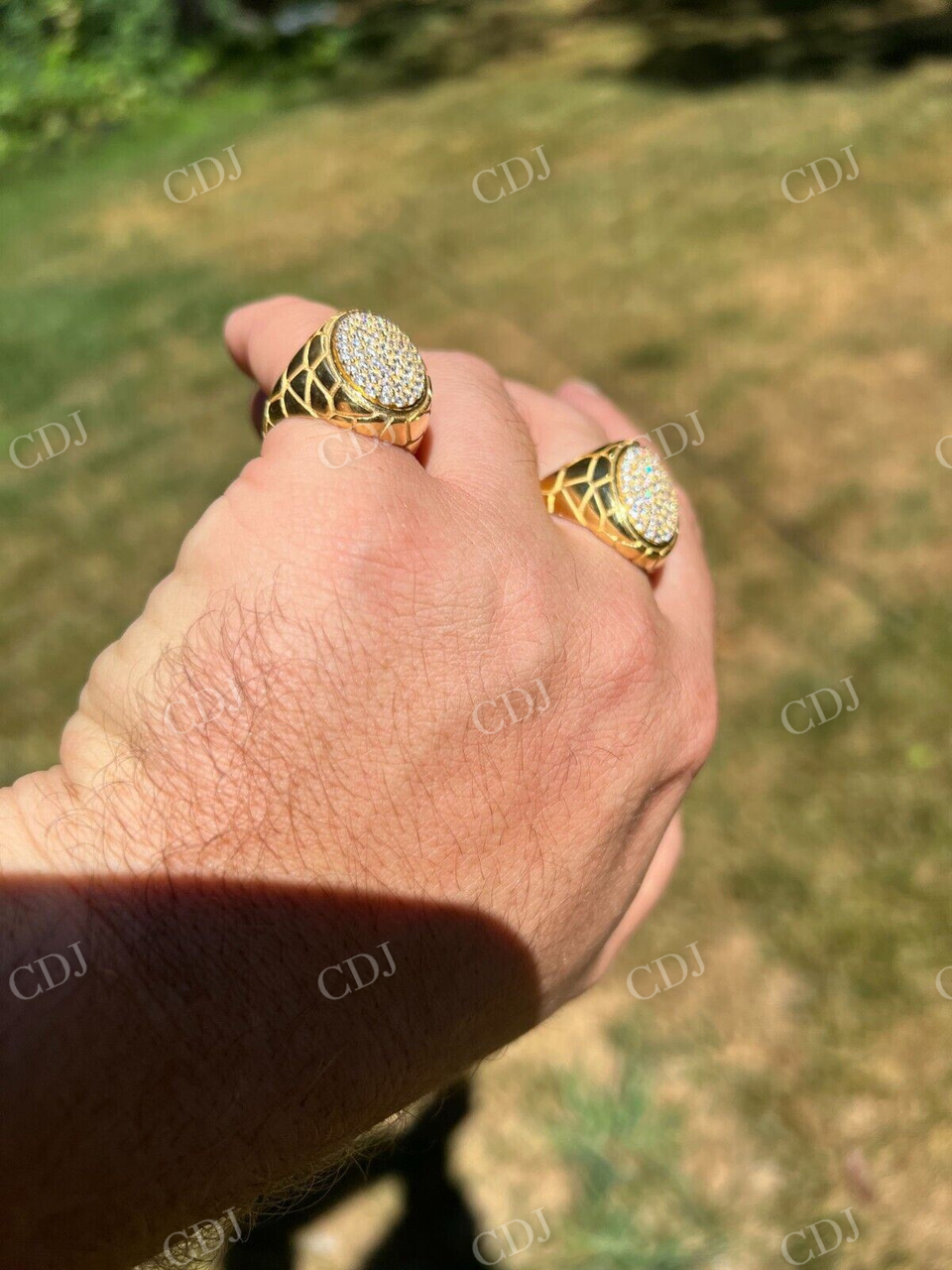 14K Solid Gold Pinky Ring For Men's  customdiamjewel   