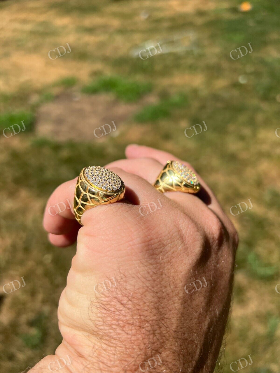 14K Solid Gold Pinky Ring For Men's  customdiamjewel   