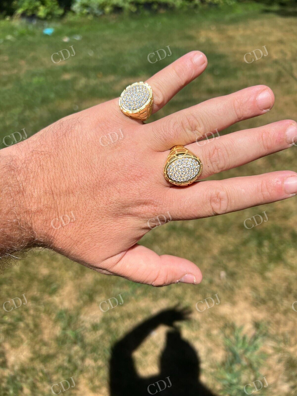 14K Solid Gold Pinky Ring For Men's  customdiamjewel   