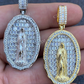 Virgin Mary Iced Baguette Diamond Pendant  customdiamjewel   