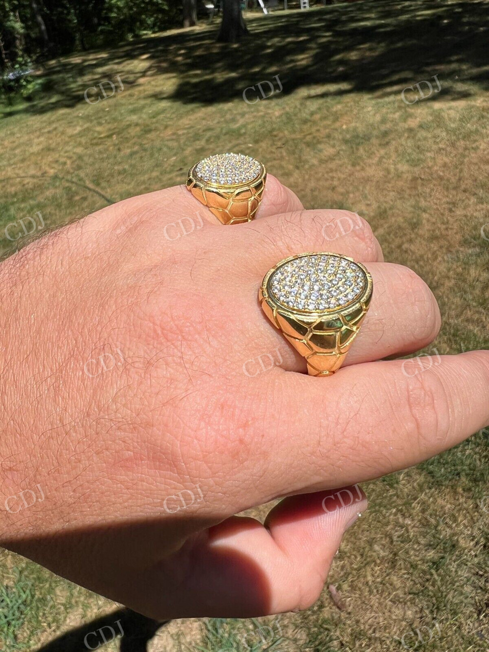 14K Solid Gold Pinky Ring For Men's  customdiamjewel   