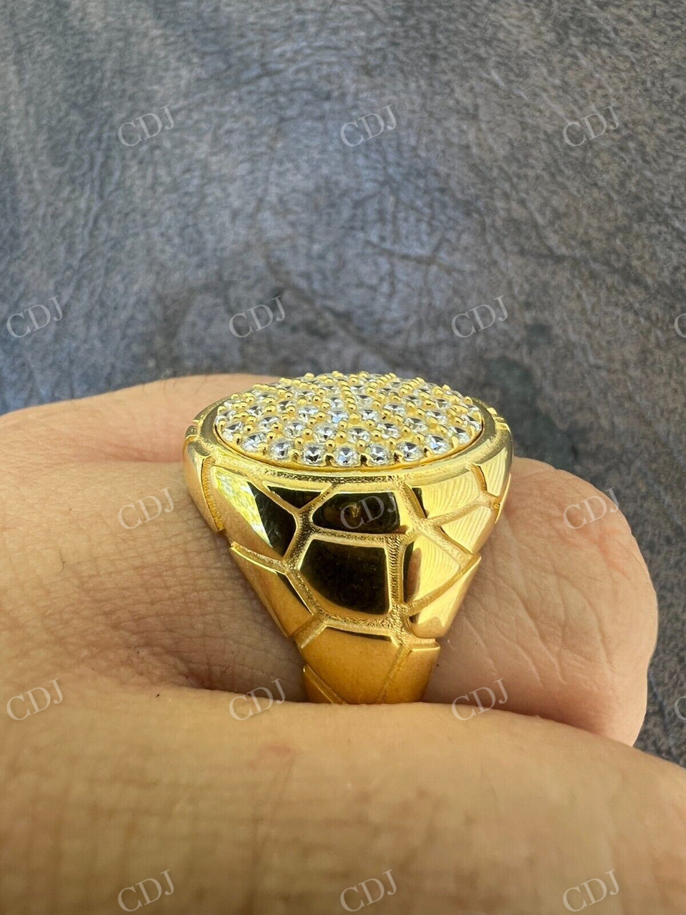 14K Solid Gold Pinky Ring For Men's  customdiamjewel   