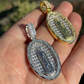 Virgin Mary Iced Baguette Diamond Pendant  customdiamjewel   