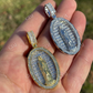 Virgin Mary Iced Baguette Diamond Pendant  customdiamjewel   