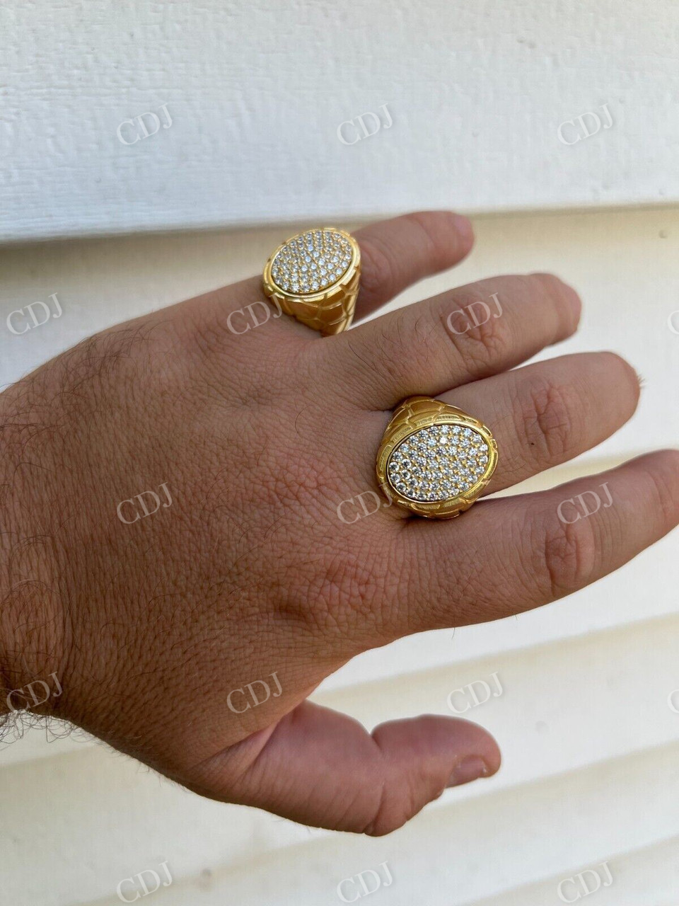14K Solid Gold Pinky Ring For Men's  customdiamjewel   