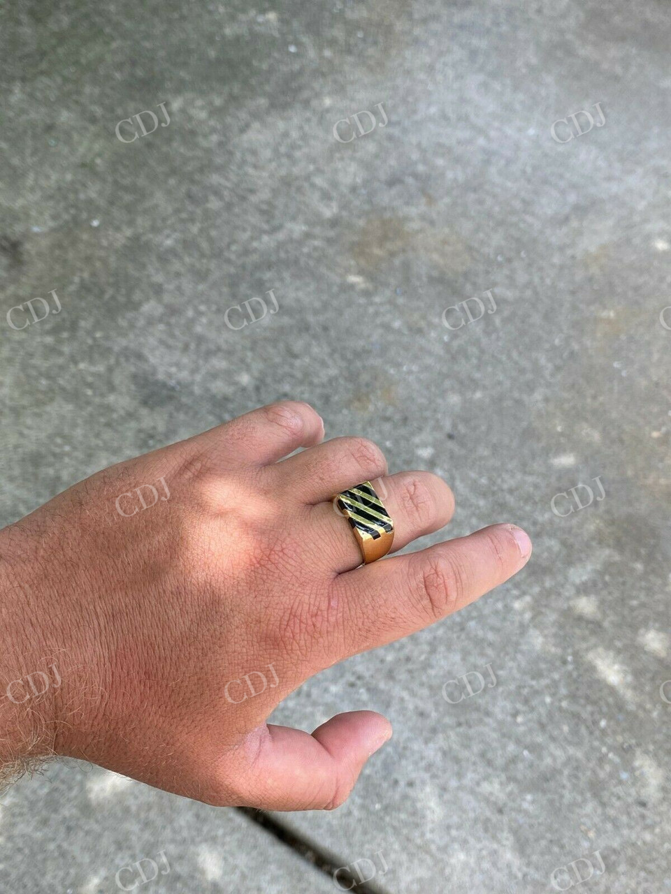 Gold Black Onyx Ring In Solid Yellow Gold  customdiamjewel   