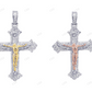 Jesus on Cross Crucifix Lab Grown Diamond Two-Tone Gold Pendant Hip Hop Pendent CustomDiamJewel