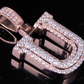 1.5" 1.75 CTW 18K Gold Real Diamond 3D Initial 'U' Letter Pendant CustomDiamJewel