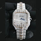 Fully Iced Baguette Moissanite Cartier Watch customdiamjewel