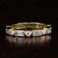 Alternative Bezel Set 1.04CTW Baguette And Round Cut Lab Grown Diamond Wedding Band  customdiamjewel   