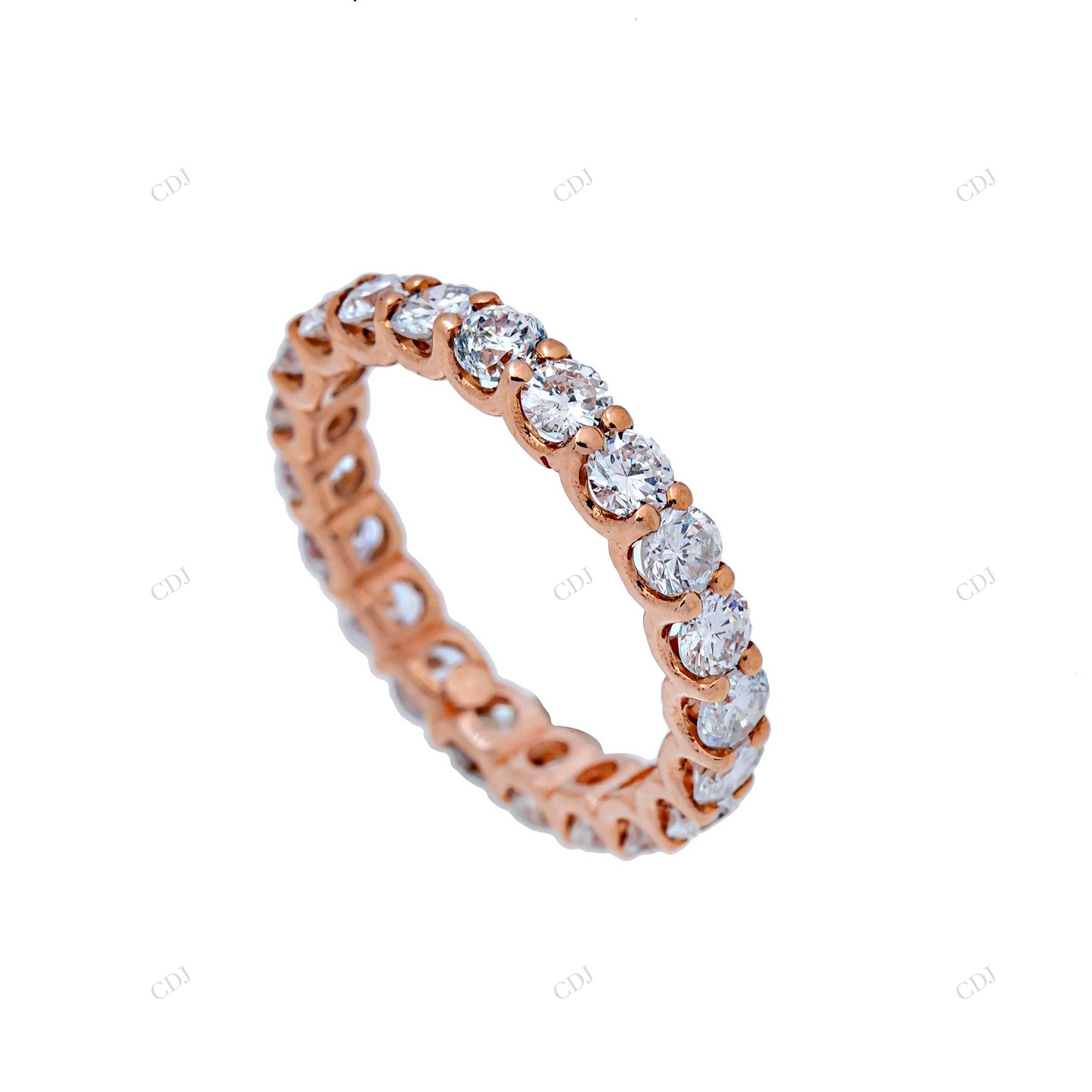 14K Rose Gold Silver Moissanite Stackable Ring hip hop jewelry customdiamjewel