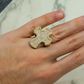 Sterling Silver Moissanite Jesus Cross Ring hip hop ring customdiamjewel