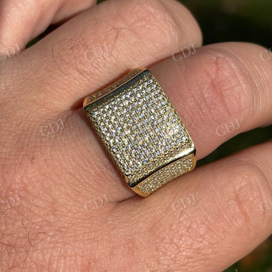 14k Gold Lab Grown Diamond Hip Hop Ring  customdiamjewel   