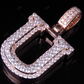 1.5" 1.75 CTW 18K Gold Real Diamond 3D Initial 'U' Letter Pendant CustomDiamJewel