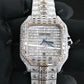 Fully Iced Baguette Moissanite Cartier Watch customdiamjewel