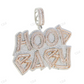 Iced Out Two Tone Baguette HOOD BABY Pendant hip hop jewelry CustomDiamJewel