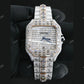 Fully Iced Baguette Moissanite Cartier Watch customdiamjewel