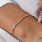 0.12CTW Moissanite Bezel Set Link Diamond Bracelet  customdiamjewel   
