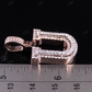 1.5" 1.75 CTW 18K Gold Real Diamond 3D Initial 'U' Letter Pendant CustomDiamJewel