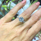 Round Moissanite Hidden Halo Engagement Ring  customdiamjewel   