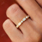 Alternative Baguette and Round Diamond Wedding Band  customdiamjewel   