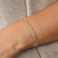 0.12CTW Moissanite Bezel Set Link Diamond Bracelet  customdiamjewel   