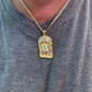 Two Tone Jesus Piece Diamond Pendant  customdiamjewel   