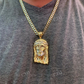 Two Tone Jesus Piece Diamond Pendant  customdiamjewel   