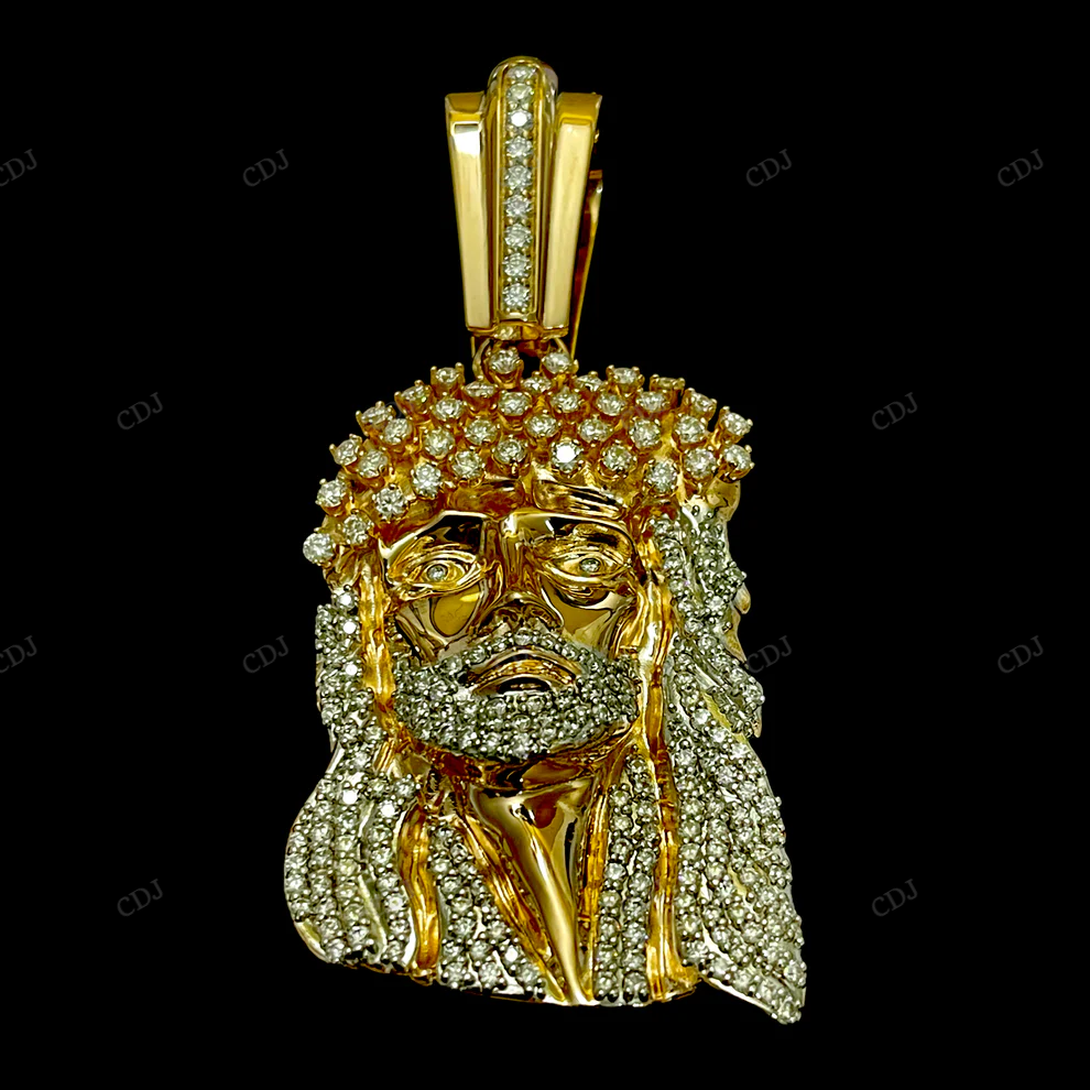 Custom Medium OG Kufi Moissanite Jesus Pendant hip hop jewelry CustomDiamJewel