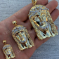Two Tone Jesus Piece Diamond Pendant  customdiamjewel   