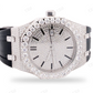 Royal Black Silicon Band VVS Moissanite AP Men's Wrist Watch customdiamjewel