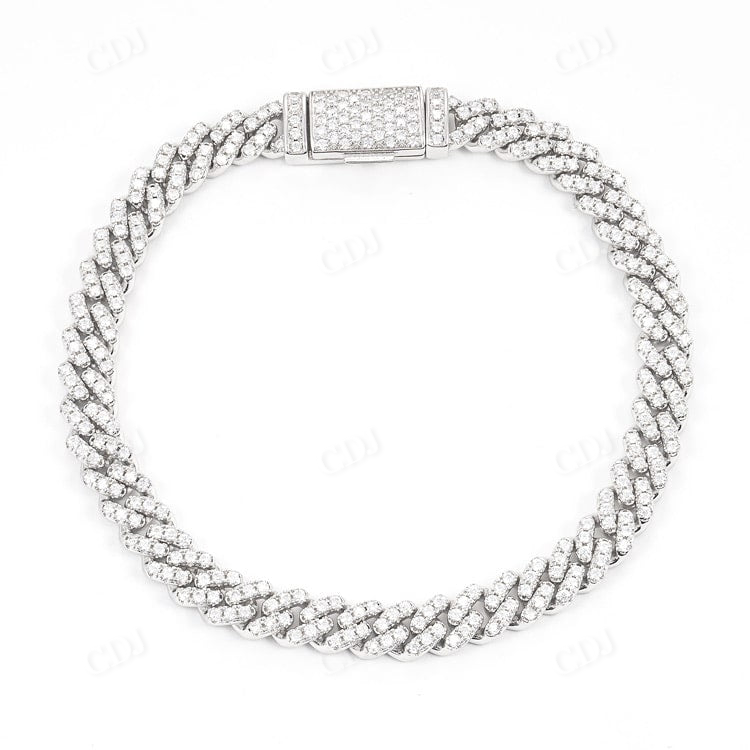 6MM Diamond Miami Cuban Link Bracelet hip hop jewelry customdiamjewel   