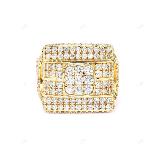 3.51 CTW Hip Hop Silver Moissanite Men's Ring hip hop jewelry customdiamjewel