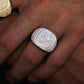 Hip Hop Sterling Silver Square Signet Iced Out Rings hip hop jewelry CustomDiamJewel