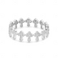 Elegant 14K White Gold Cross Bracelet hip hop jewelry CustomDiamJewel