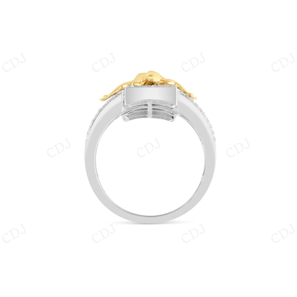 Iced Out 14K Gold Crucifix Hip Hop Ring For Men hip hop jewelry CustomDiamJewel
