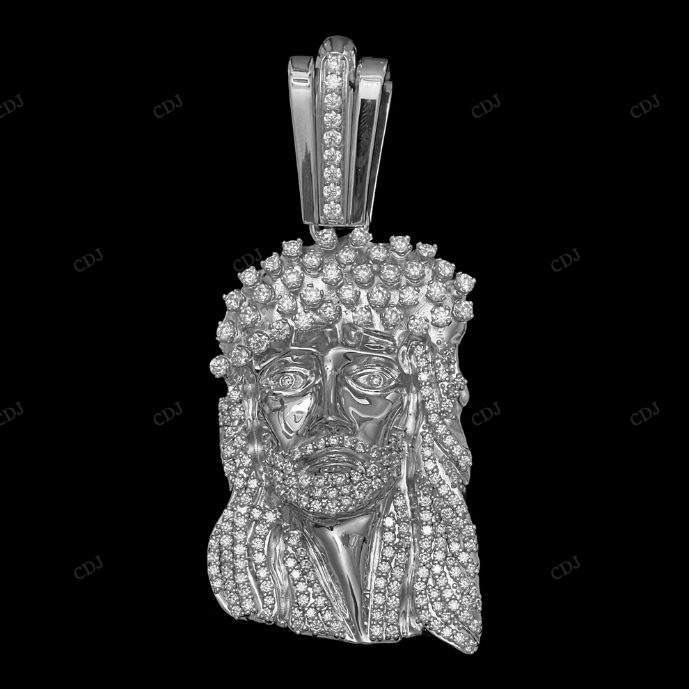 Custom Medium OG Kufi Moissanite Jesus Pendant hip hop jewelry CustomDiamJewel