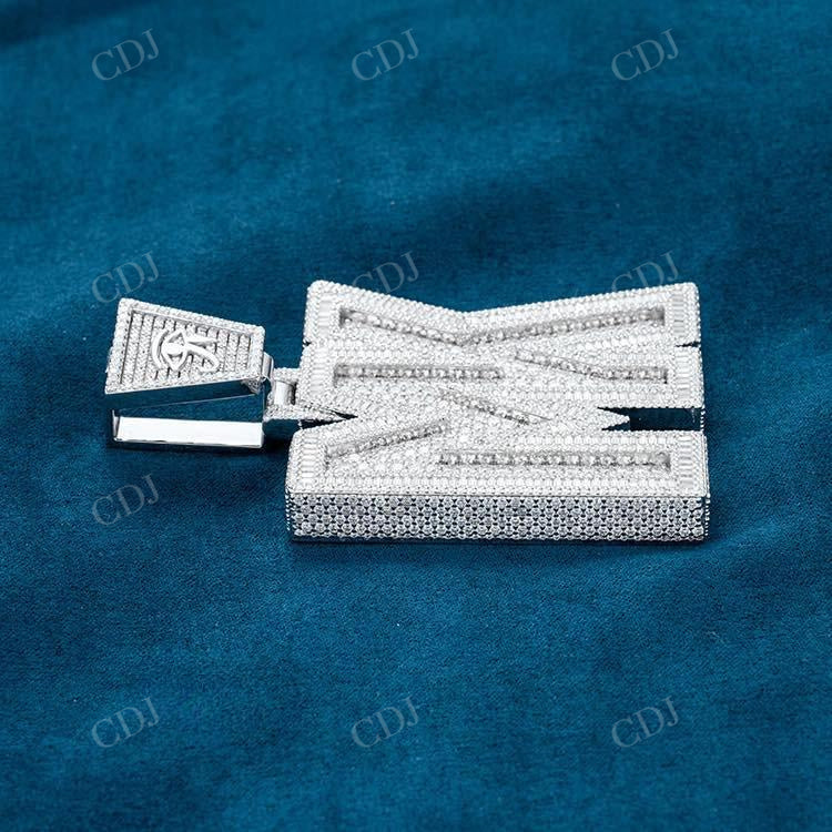 Initial Letter MK Custom Diamond Pendant  customdiamjewel   