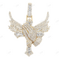 10K Yellow Gold Lab Grown Diamond Cross Pendant Hip Hop Pendent customdiamjewel