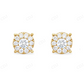 0.40CT Moissanite Diamond Cluster Earrings Stud earrings CustomDiamJewel