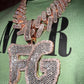FG Letter Baguette and Round Customized Diamond Pendant hip hop jewelry customdiamjewel   