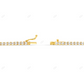 18KT Yellow Gold Moissanite Sterling Silver Tennis Chain CustomDiamJewel