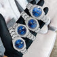Top Quality Hip Hop Blue Dial Date Just Full Iced Out Moissanite Rolex Watch customdiamjewel