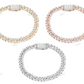 Miami Link Silver Moissanite Cuban Bracelet hip hop jewelry customdiamjewel