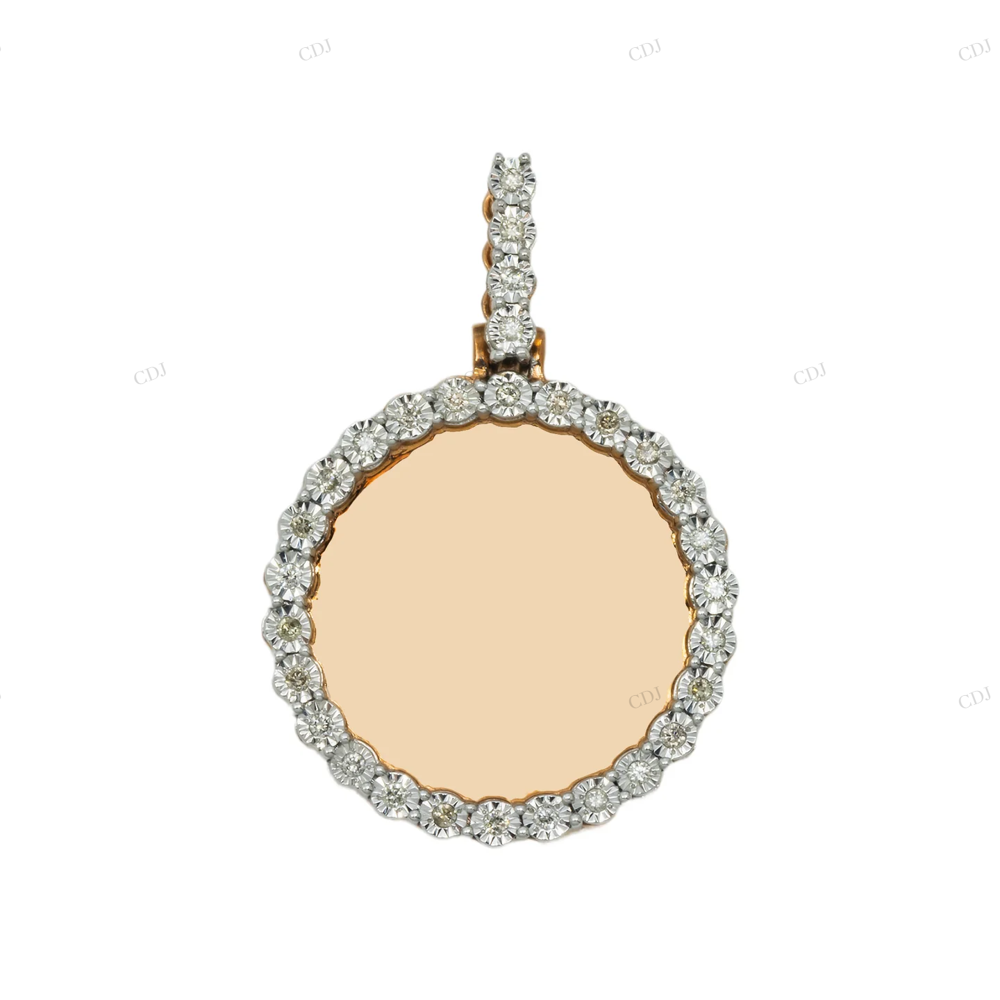 1.3 Inch Circle Picture Moissanite Pendant hip hop jewelry customdiamjewel