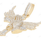 10K Yellow Gold Lab Grown Diamond Cross Pendant Hip Hop Pendent customdiamjewel