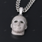 Iced Out Man Head Moissanite Diamond Two Tone Pendant hip hop jewelry CustomDiamJewel